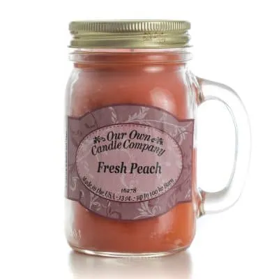 13oz. Mason Jar Candle- Fresh Peach