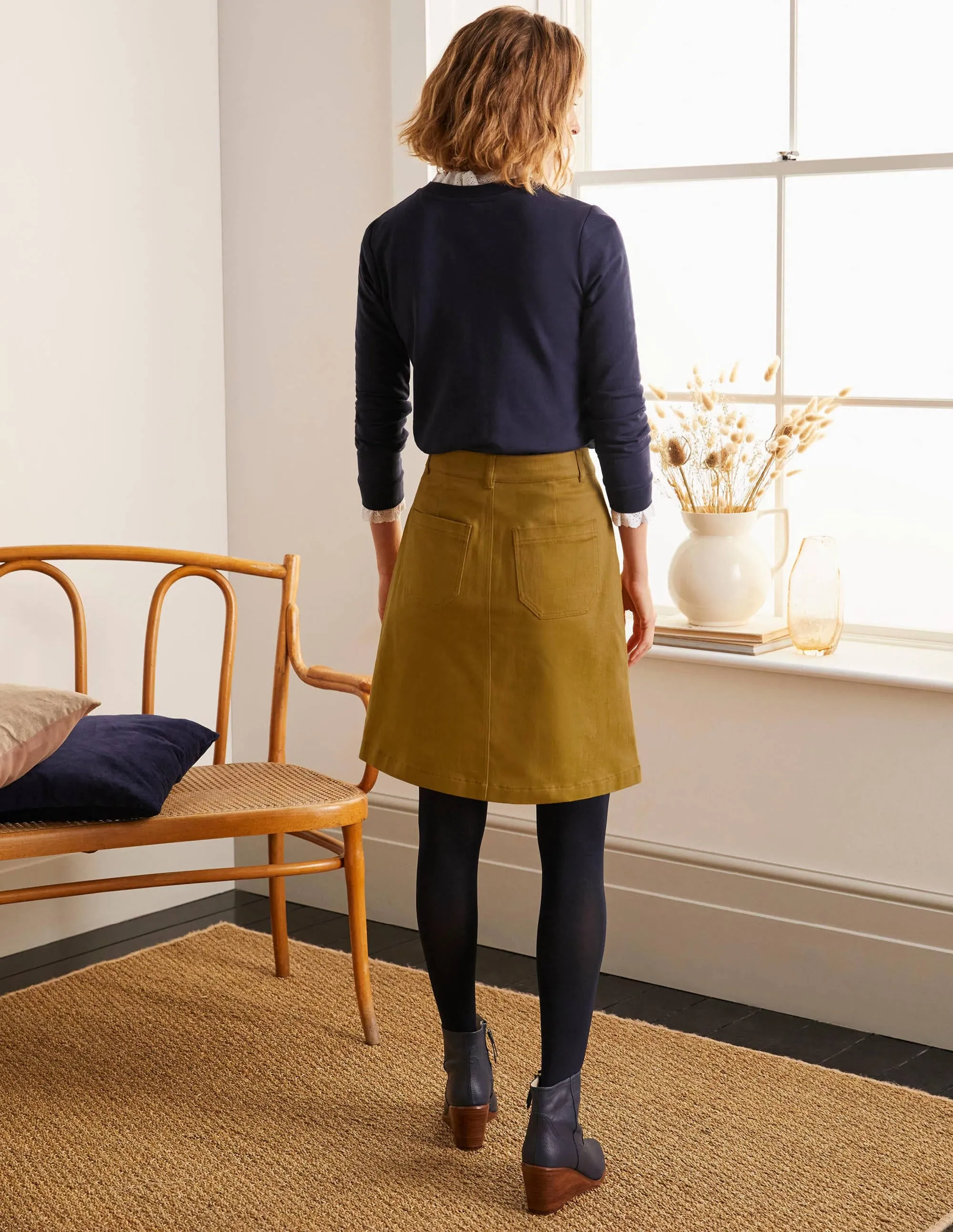 Abingdon Mini Skirt-Frankincense