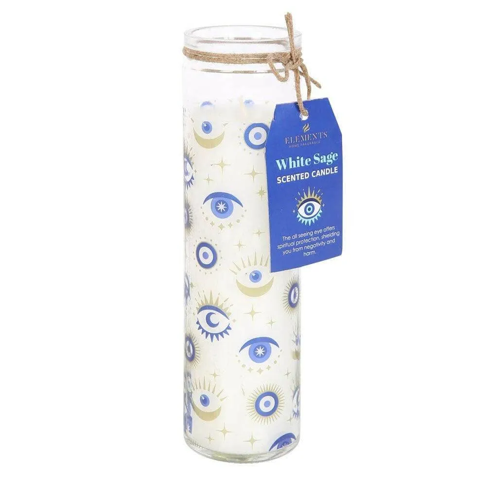All Seeing Eye White Sage Tube, 7-Day Prayer Candles