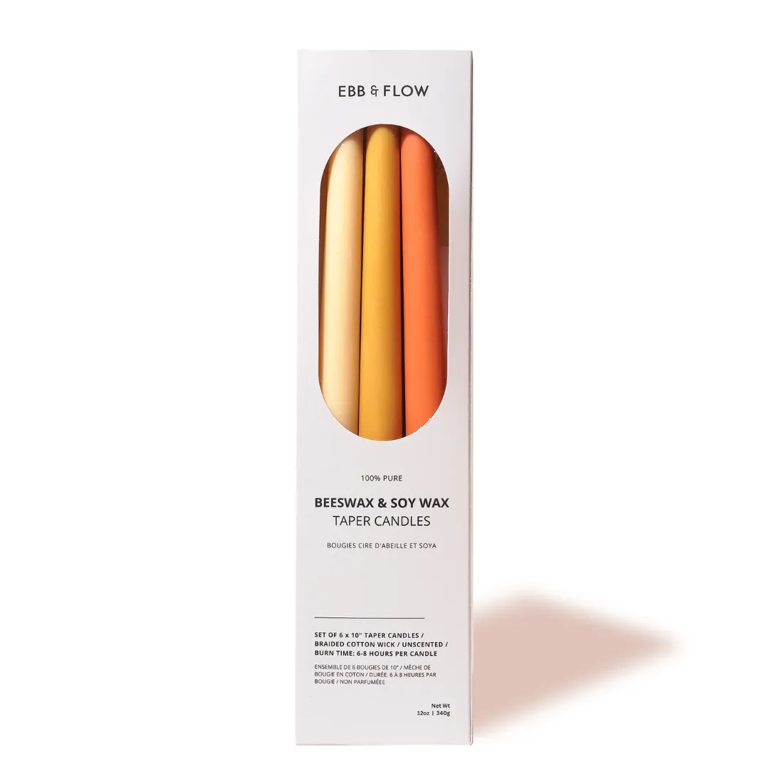 Beeswax/Soy Taper Candles | Set of 6