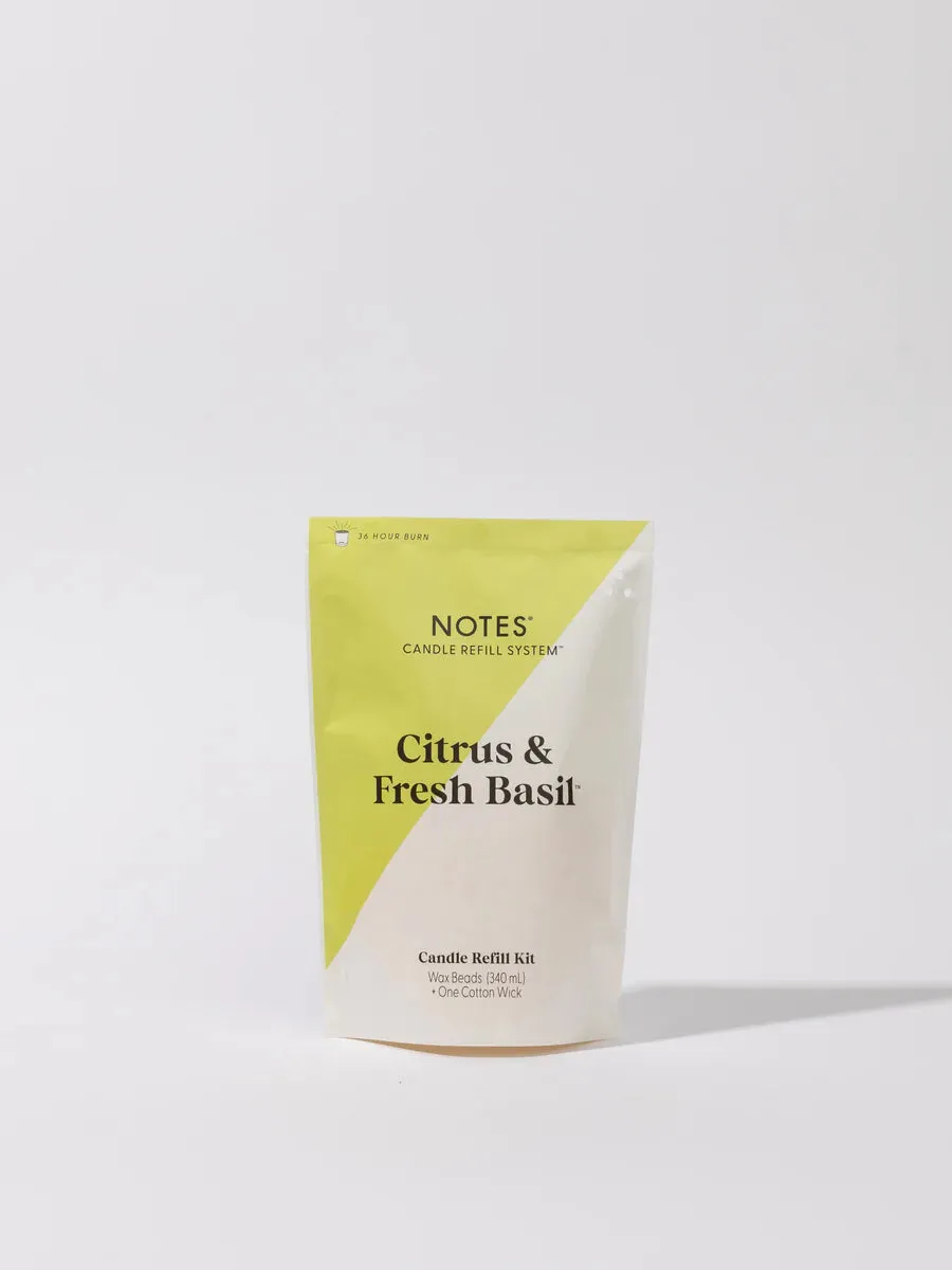 Candle Refill Kit Citrus & Fresh Basil
