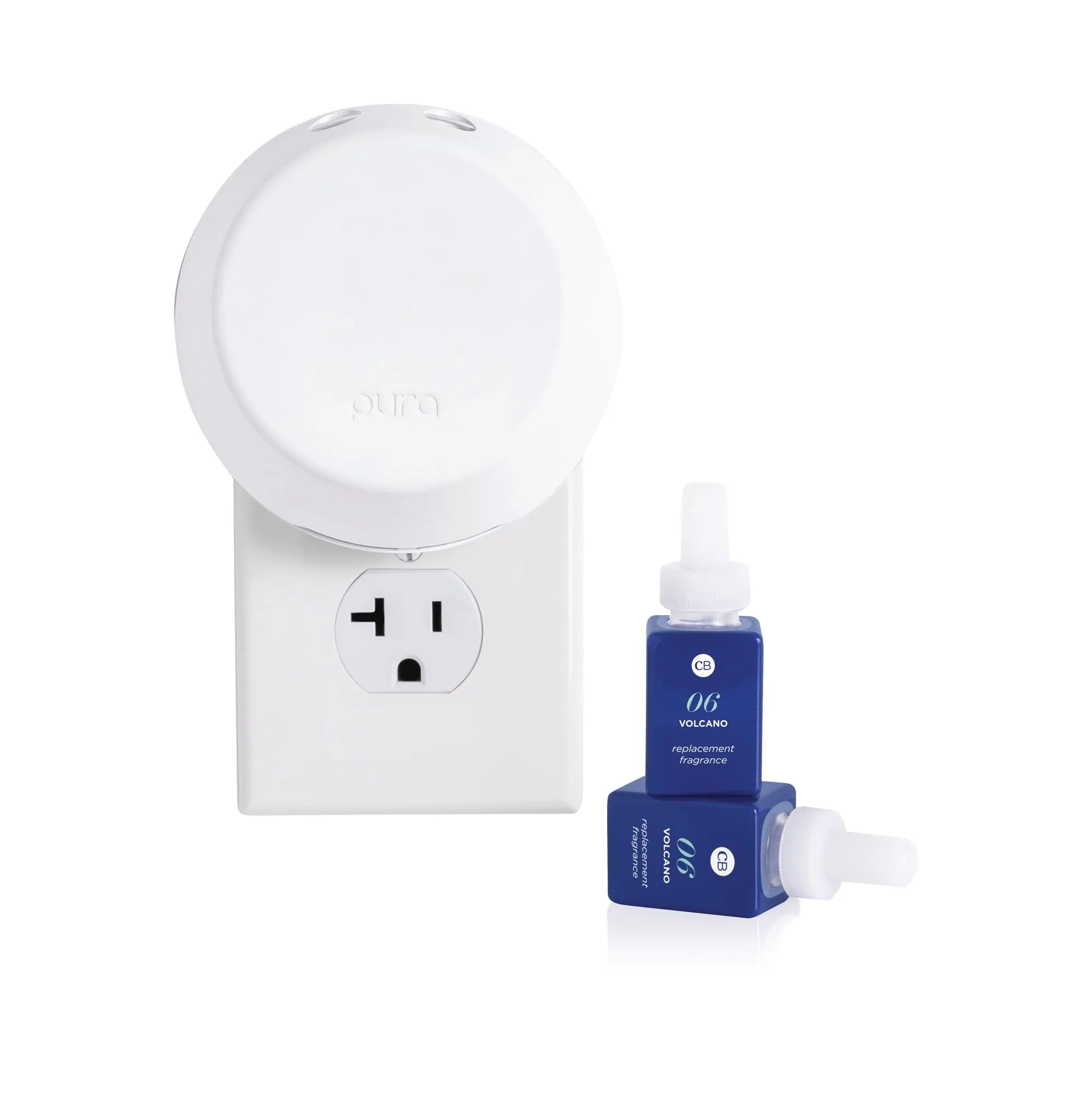 Capri Blue Pura 4 Smart Fragrance Diffuser Kit - Includes 1 Pura V4 Aromatherapy Diffuser   2 Capri Blue Volcano Diffuser Pura Fragrance Refill Vials - Fragrance Diffusers for Home