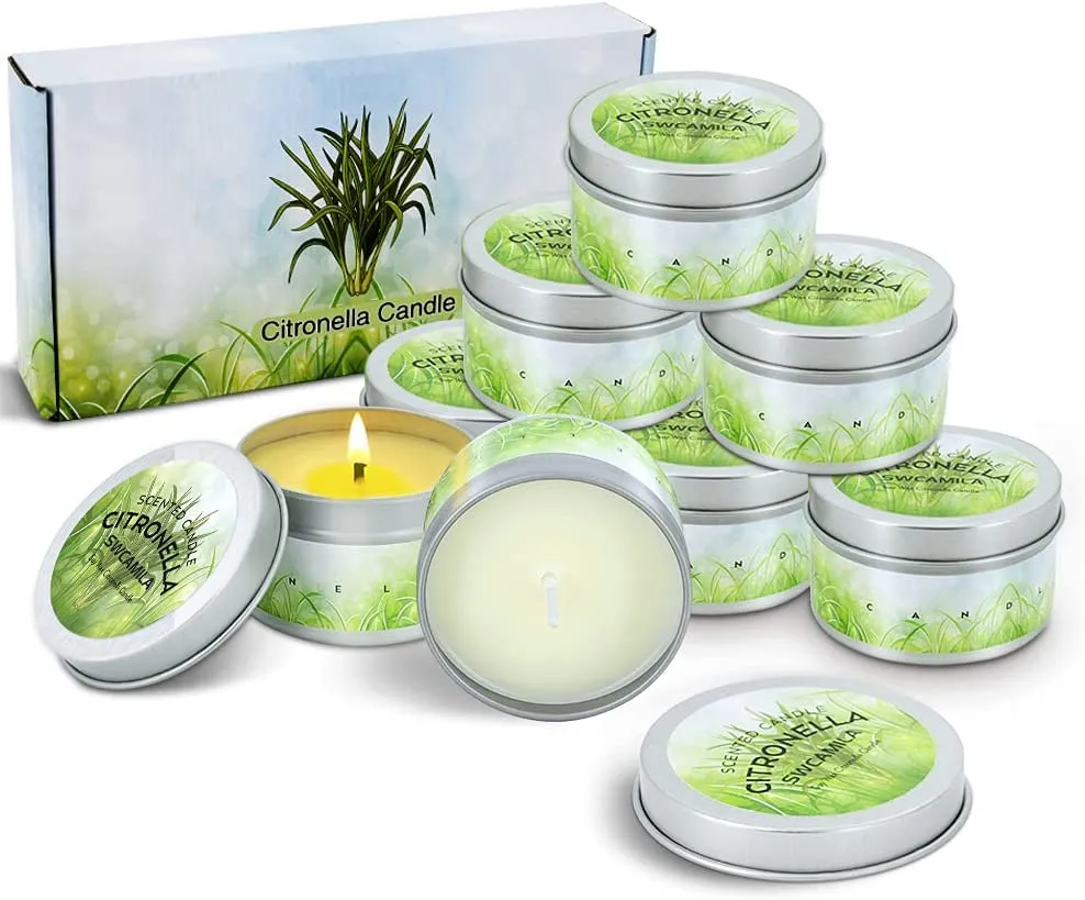 Citronella Candles Outdoor, SWCAMILA 12 Pack 2OZ