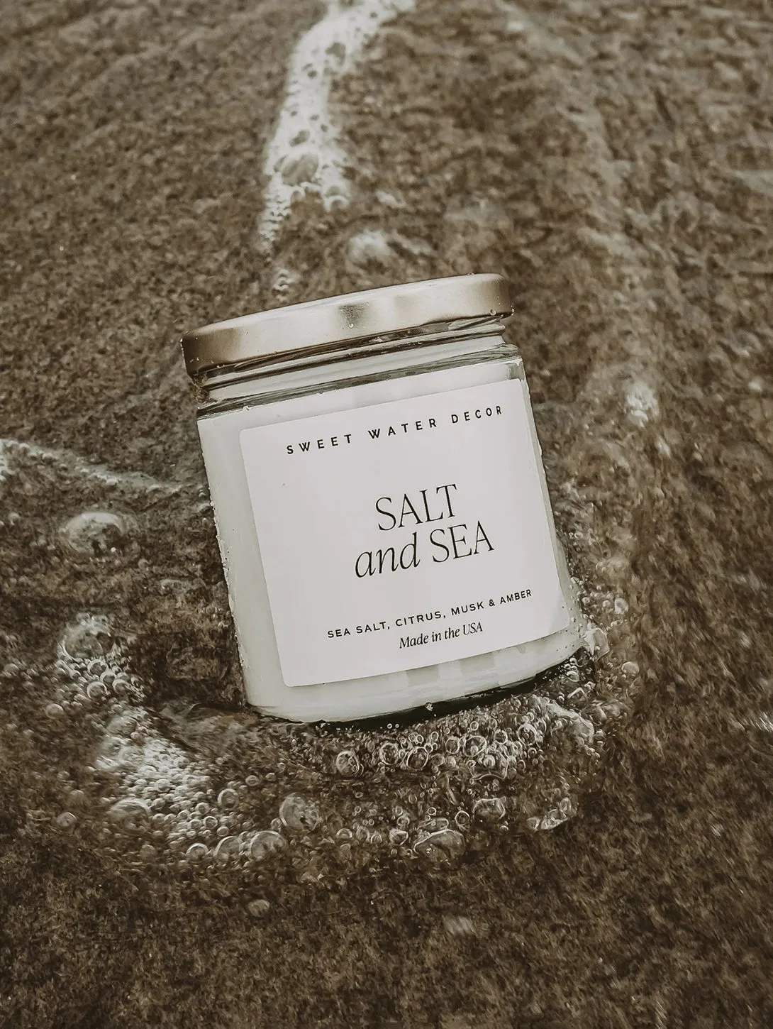 Clear Jar Soy Candle - Salt and Sea