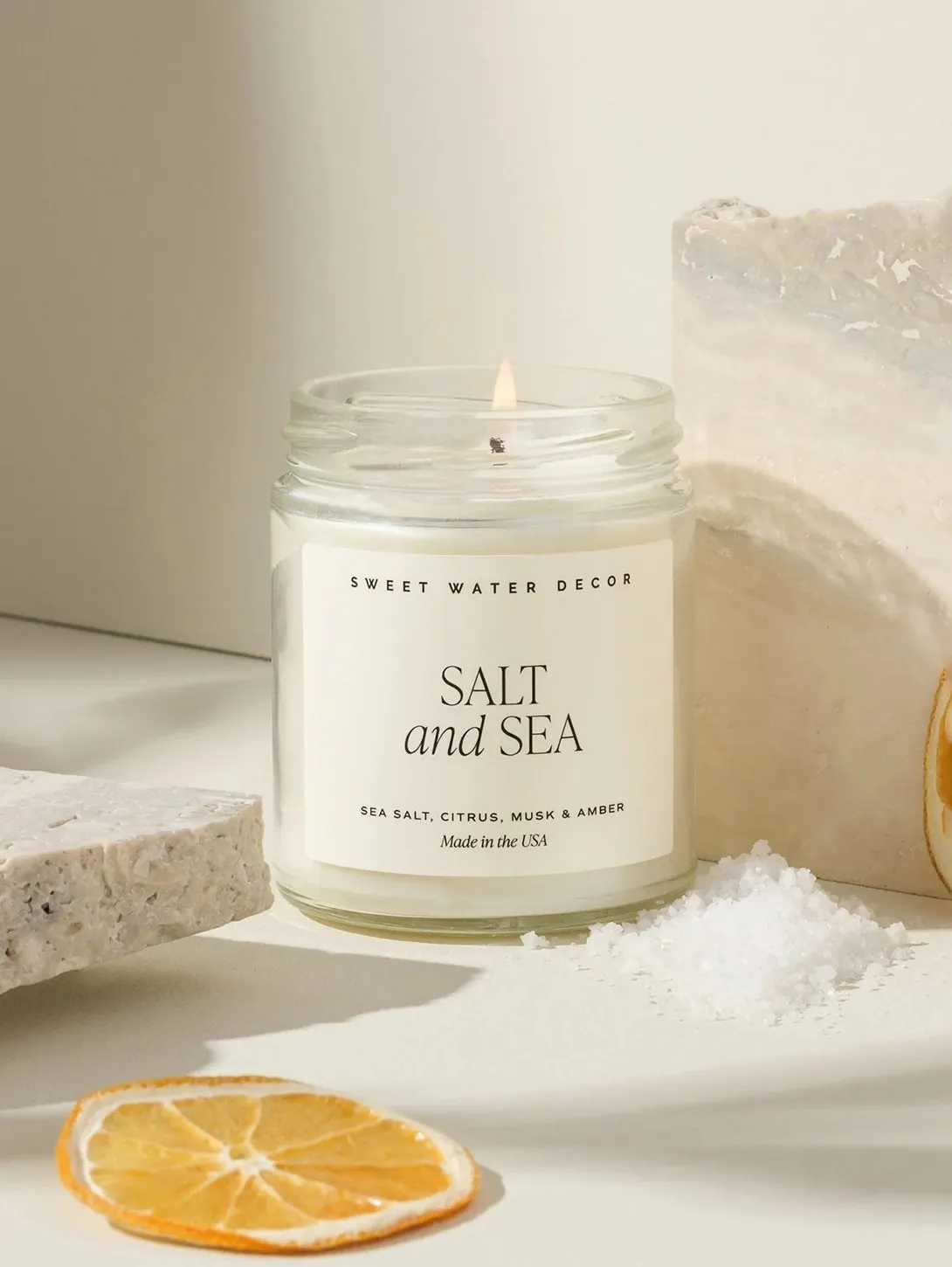 Clear Jar Soy Candle - Salt and Sea
