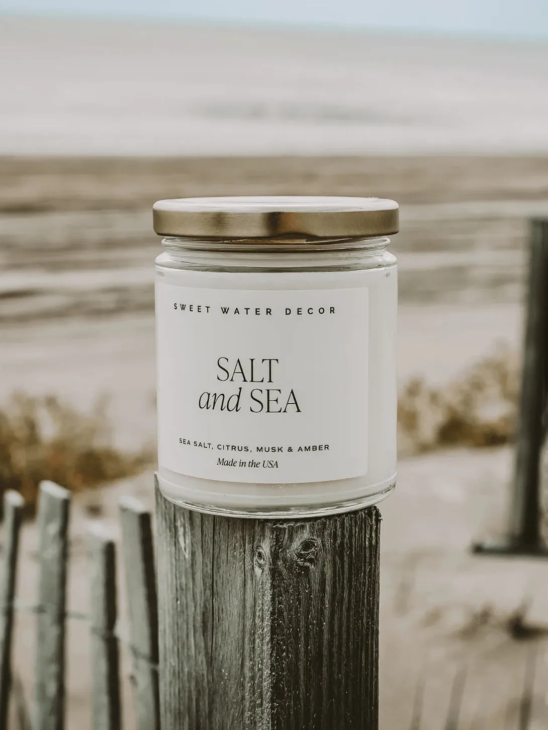 Clear Jar Soy Candle - Salt and Sea