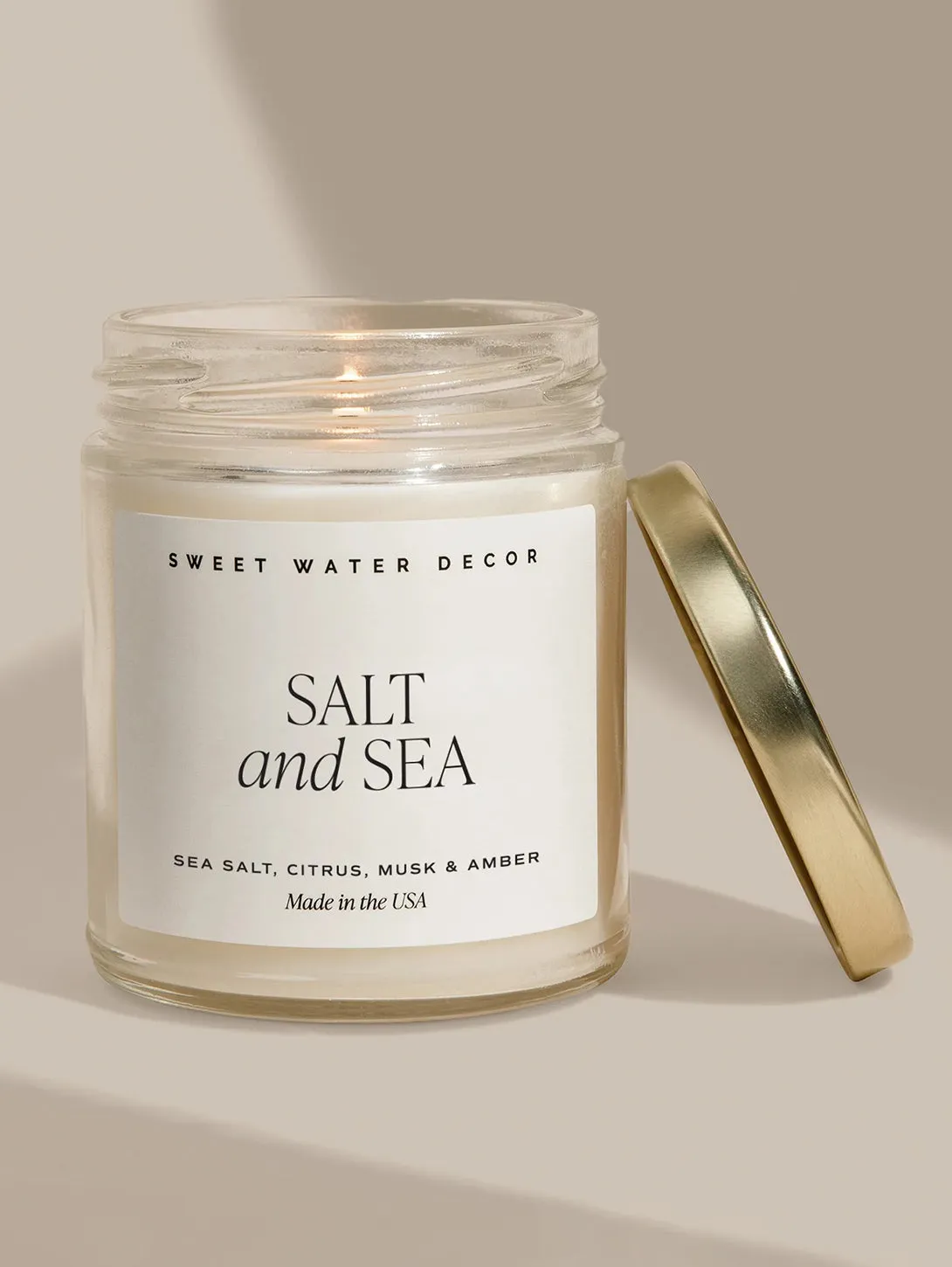 Clear Jar Soy Candle - Salt and Sea