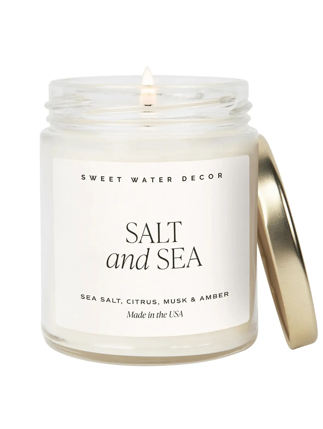 Clear Jar Soy Candle - Salt and Sea