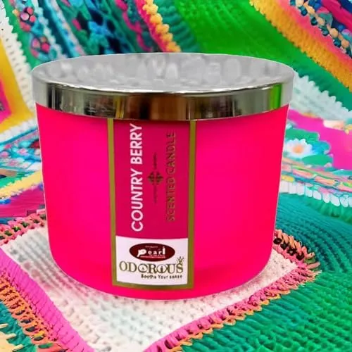 Combos Pack of 3 Moon Dust, Country Berries, and Winter Ice Fragrance Artisanal Handcrafted Glass Tealight Candles | Unique Handcrafted Glass Tea Light for Tranquil Atmosphere.