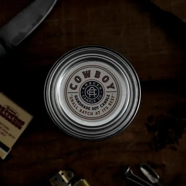 Cowboy | Tobacco   Honey 8oz Soy Candle