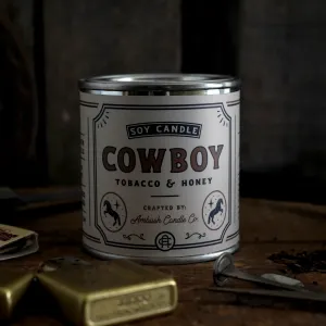 Cowboy | Tobacco   Honey 8oz Soy Candle