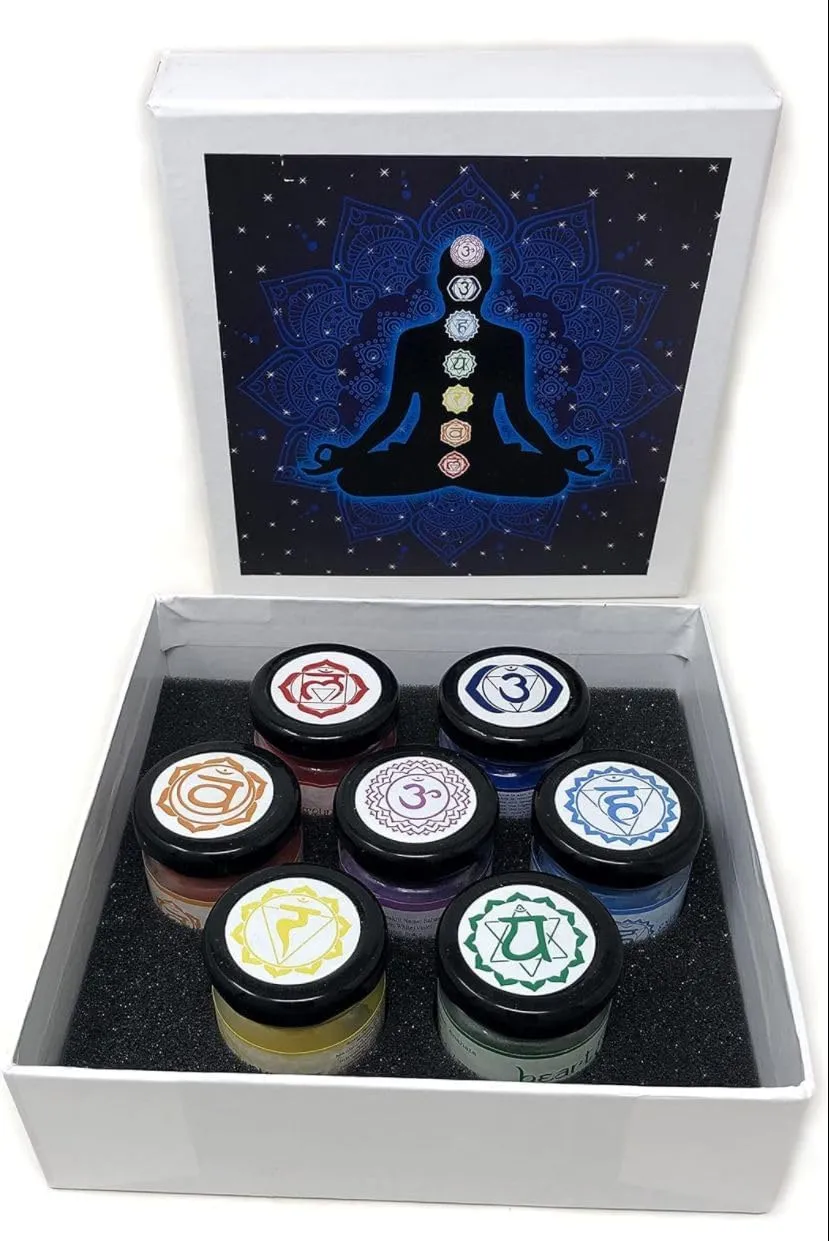 Fairyfrolic_7 Chakra Candle Set - Aromatherapy Candles for Meditation, Healing, and Stress Relief - Soy Wax, Natural Essential Oils -for Yoga, Reiki, Chakra Balancing, and Home Decor