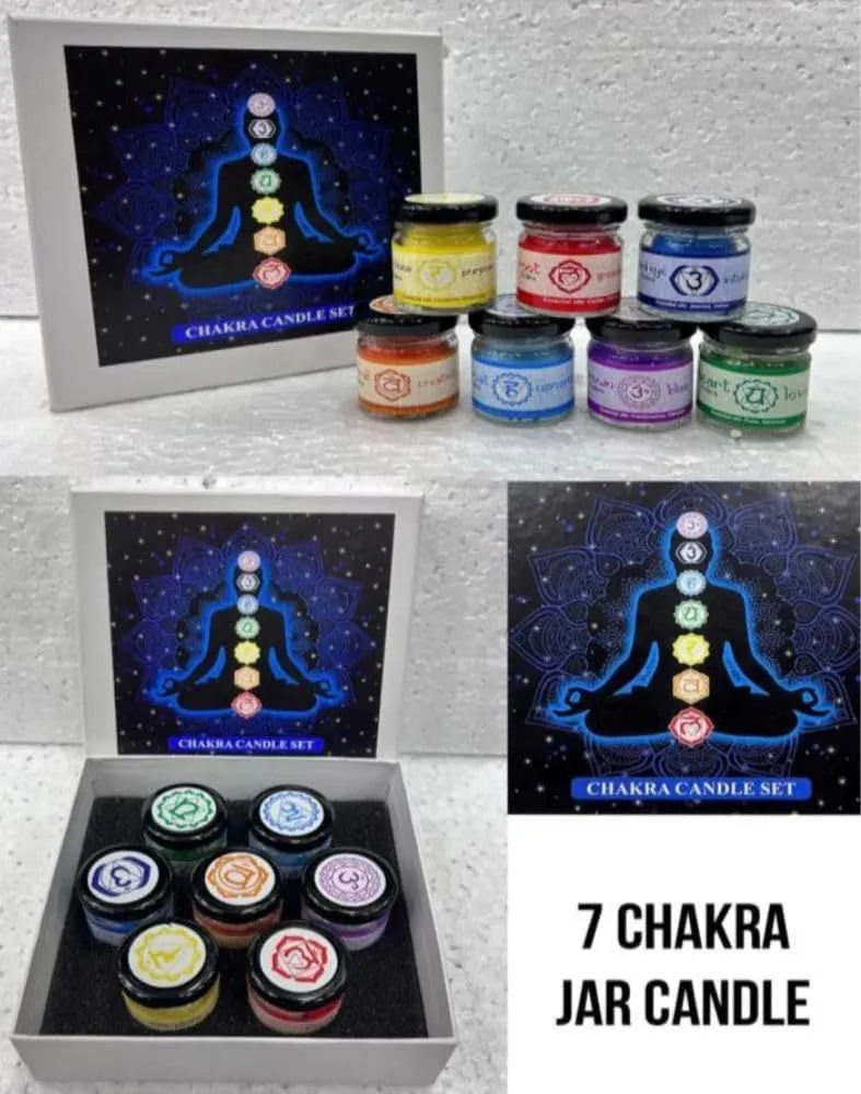 Fairyfrolic_7 Chakra Candle Set - Aromatherapy Candles for Meditation, Healing, and Stress Relief - Soy Wax, Natural Essential Oils -for Yoga, Reiki, Chakra Balancing, and Home Decor