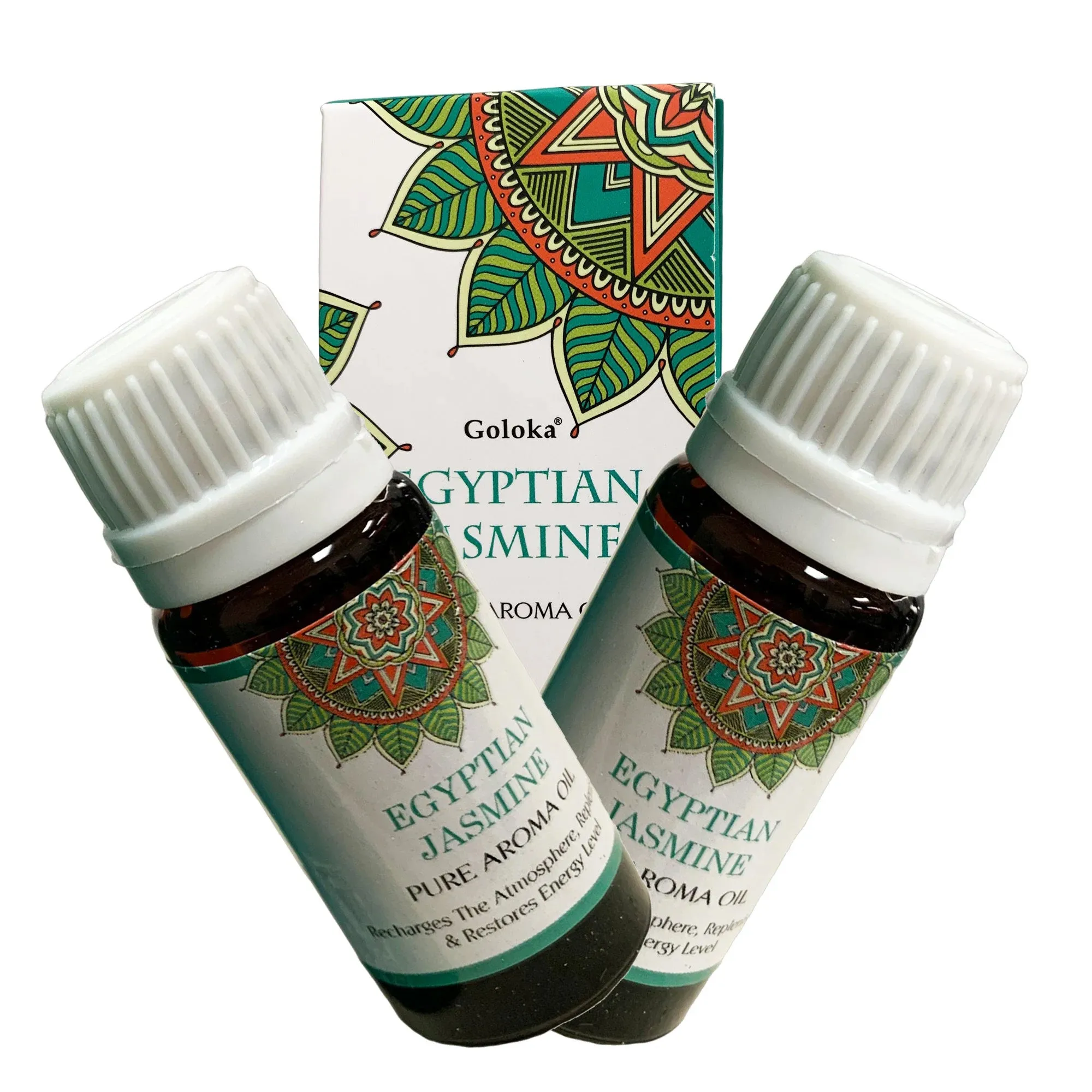 Goloka Fragrance Oil , Frank Incense, Jasmine, Sandalwood, Citronella, Sage, and Myrrh (10ML) SET OF 2 BOTTLES