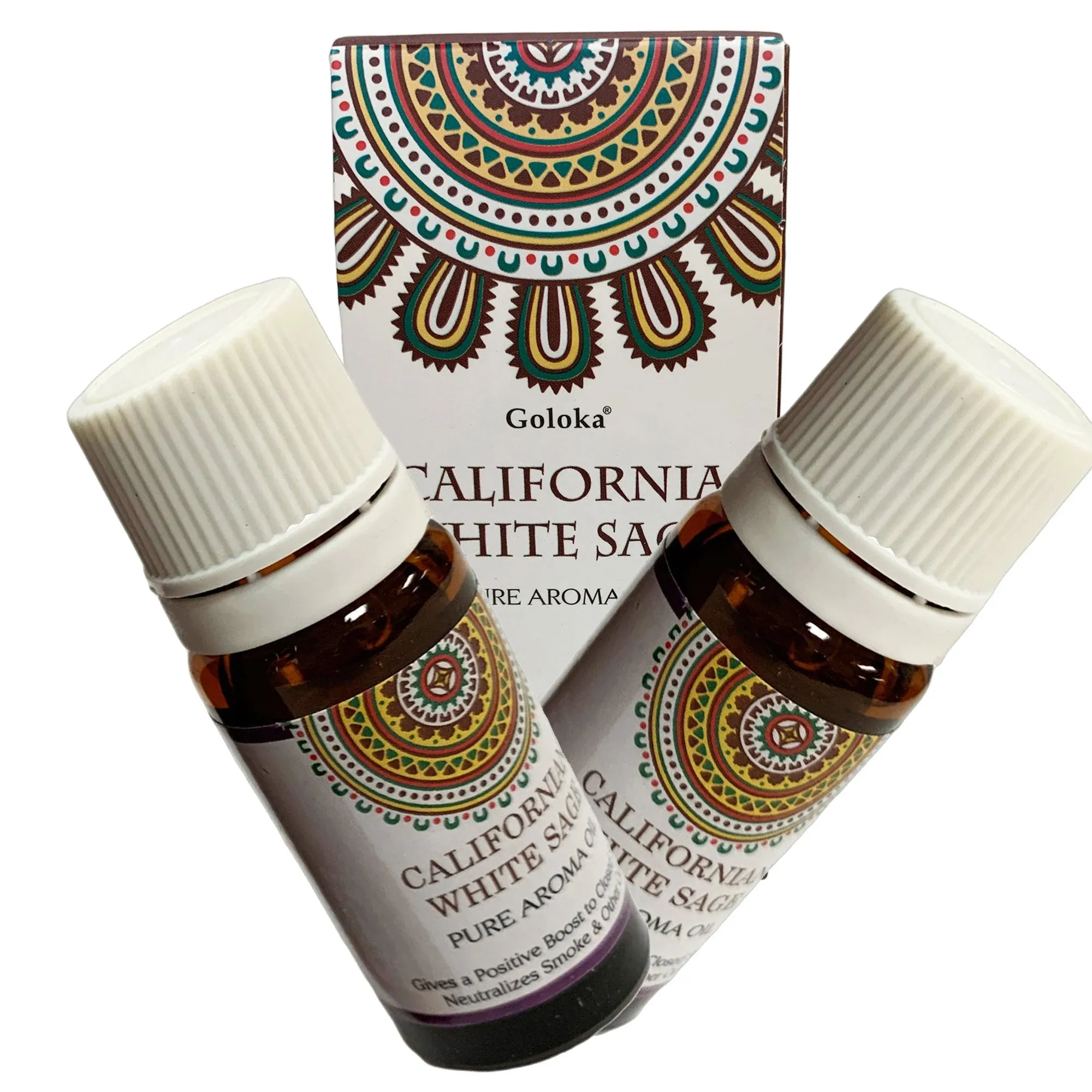 Goloka Fragrance Oil , Frank Incense, Jasmine, Sandalwood, Citronella, Sage, and Myrrh (10ML) SET OF 2 BOTTLES