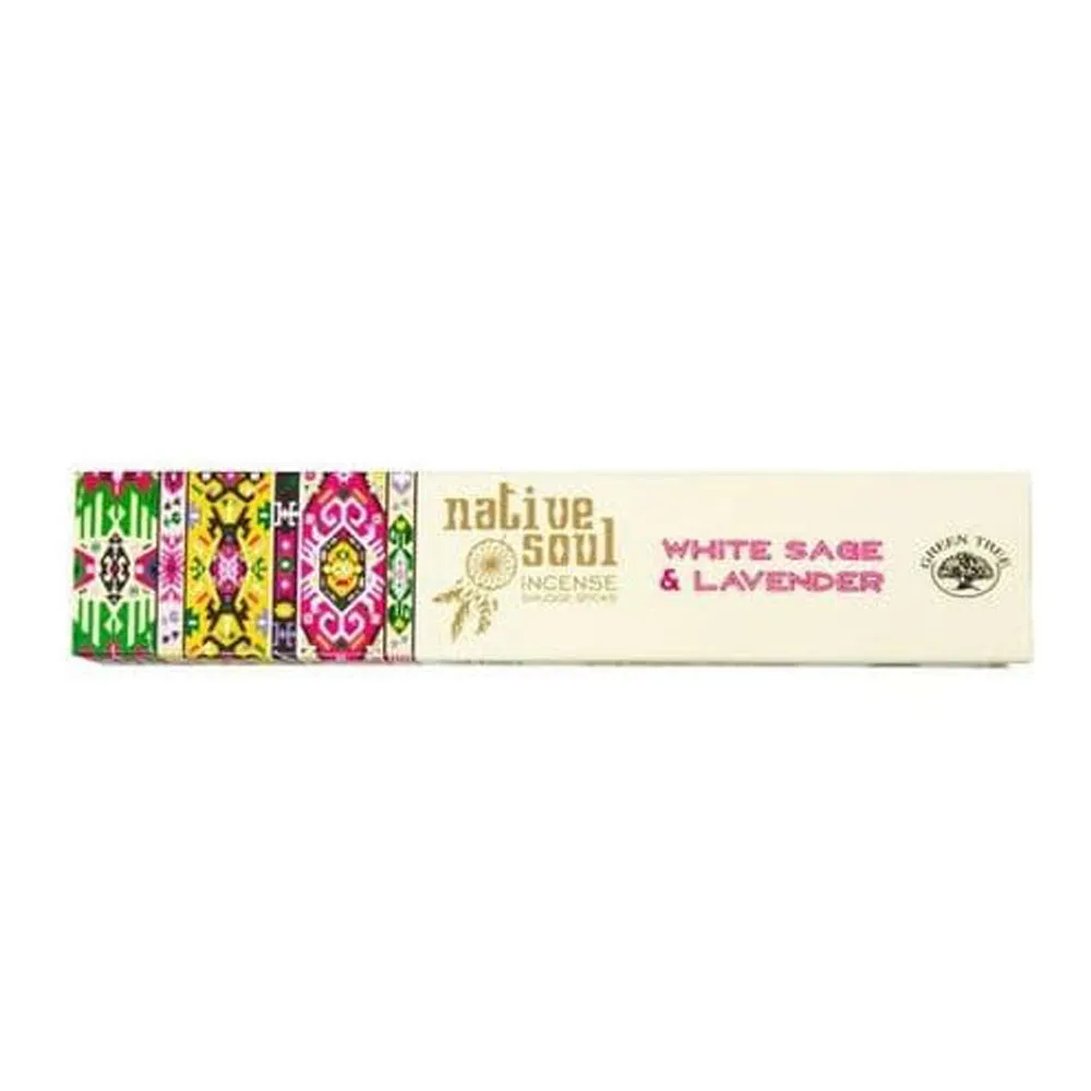 Green Tree Native Soul White Sage & Lavender Incense Sticks