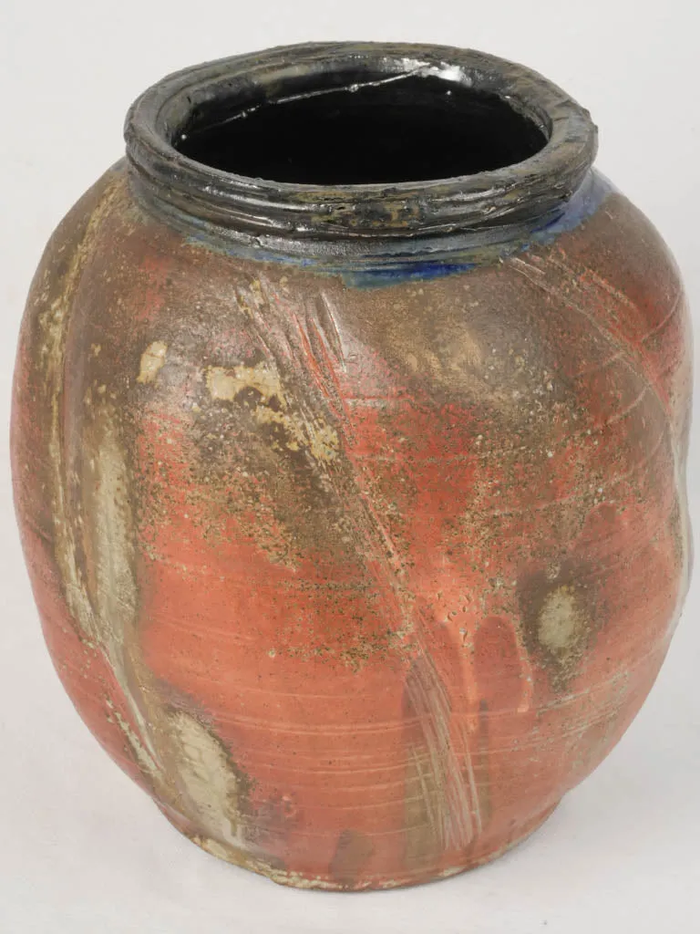 Large Vintage Woodfired Stoneware Vase by Josephte Grange-Sarles 12¼"