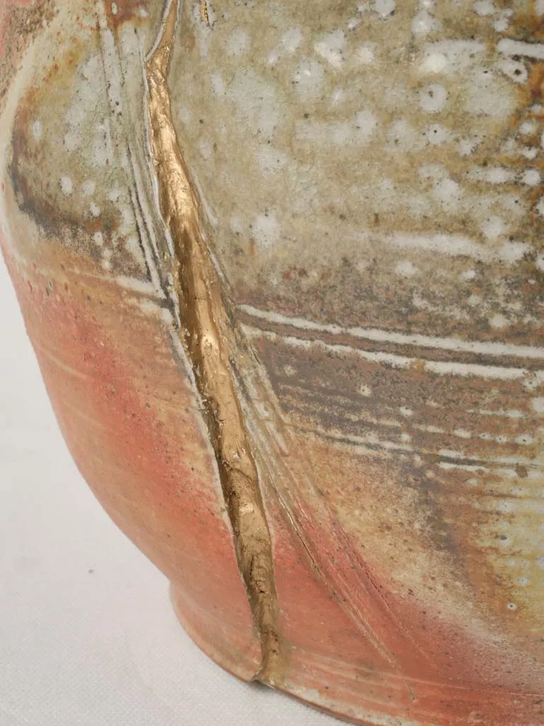 Large Vintage Woodfired Stoneware Vase by Josephte Grange-Sarles 12¼"