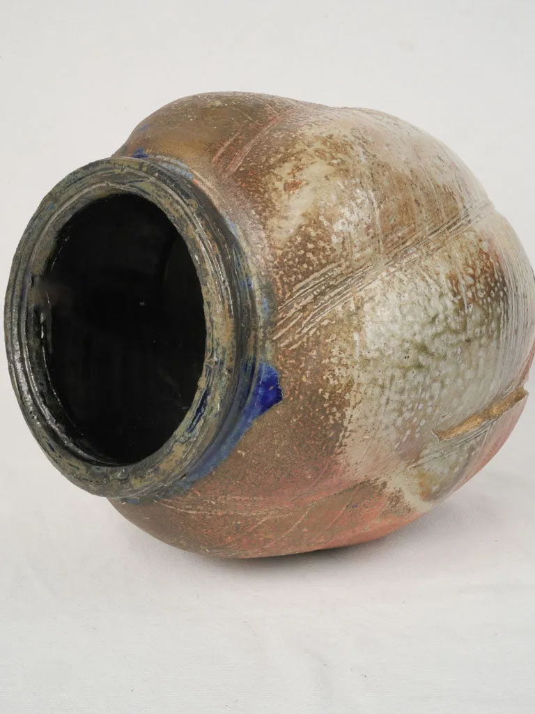 Large Vintage Woodfired Stoneware Vase by Josephte Grange-Sarles 12¼"