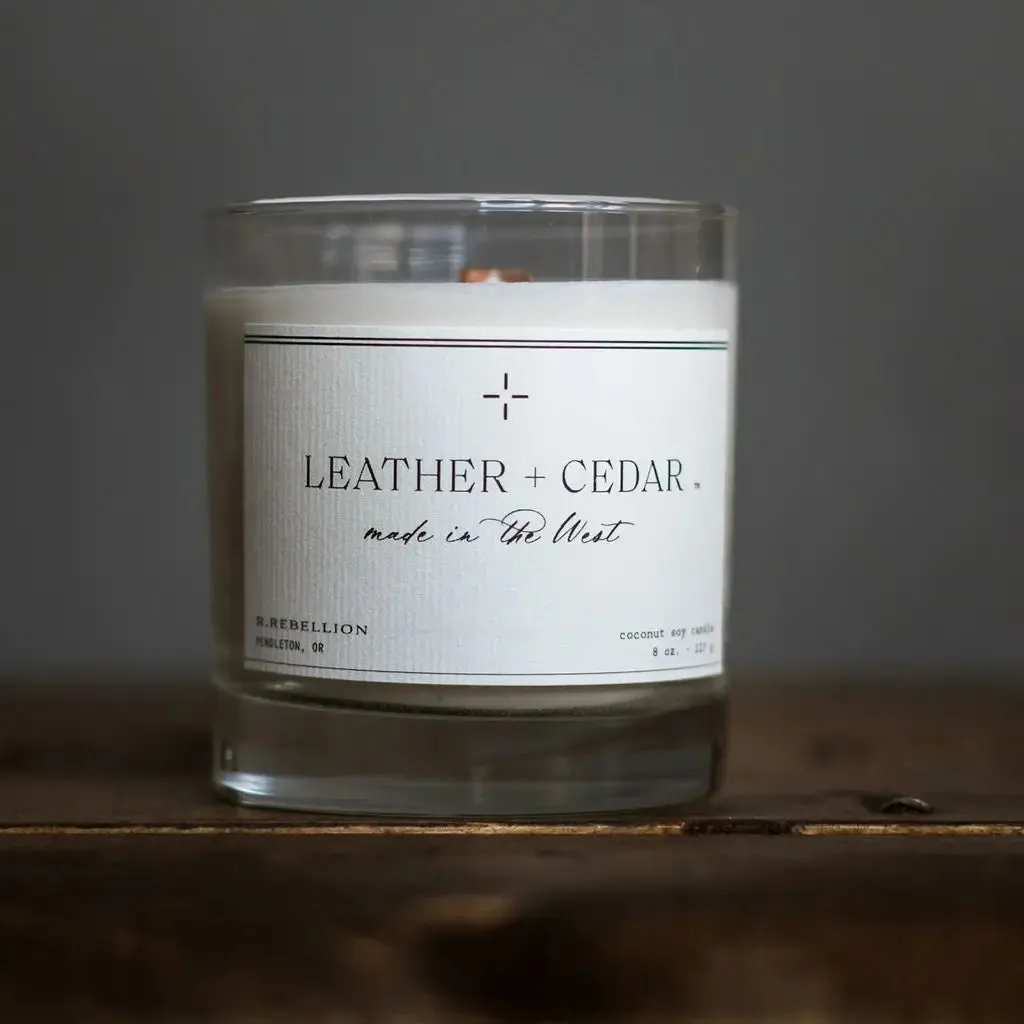 Leather & Cedar Candle