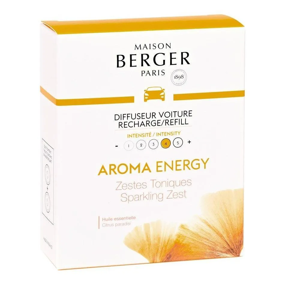 Maison Berger - Anti Odour Car Diffuser Refill - Aroma Energy