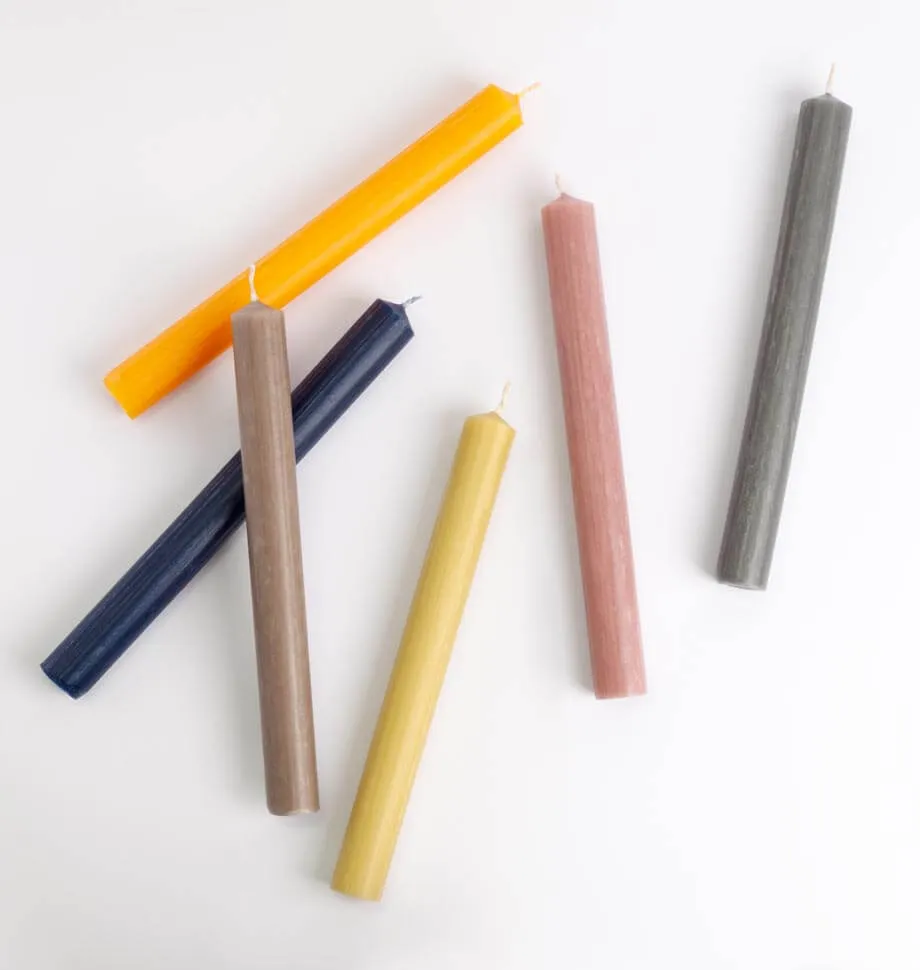 Mango-Coloured 10-inch Long-Lasting Dinner Candles (Pack of 6)