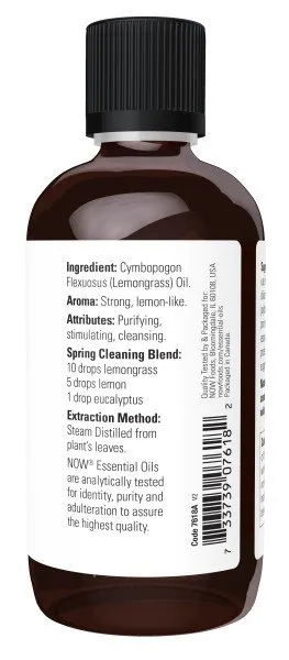 Now Foods Lemongrass Oil 4 fl oz Liquid