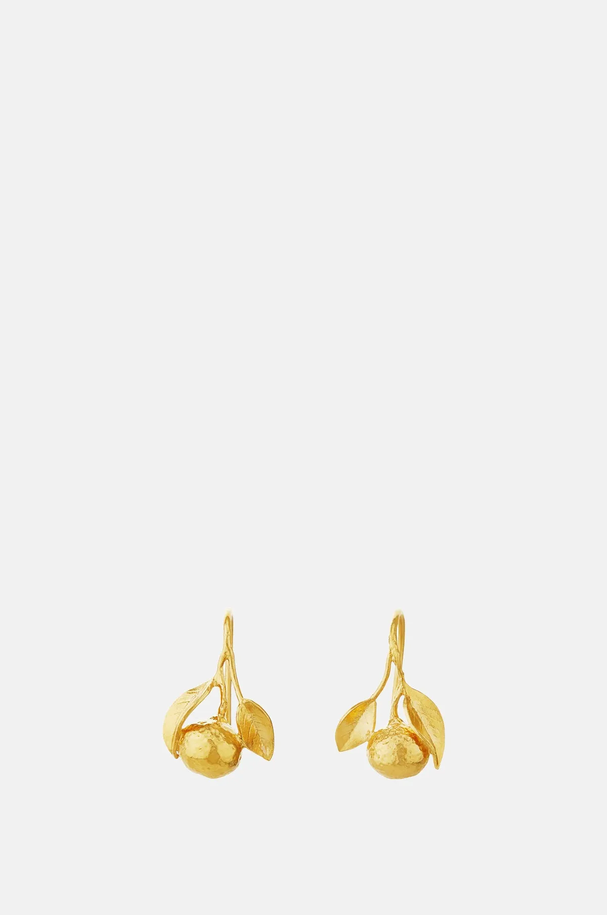 Orange Hook Earrings Gold