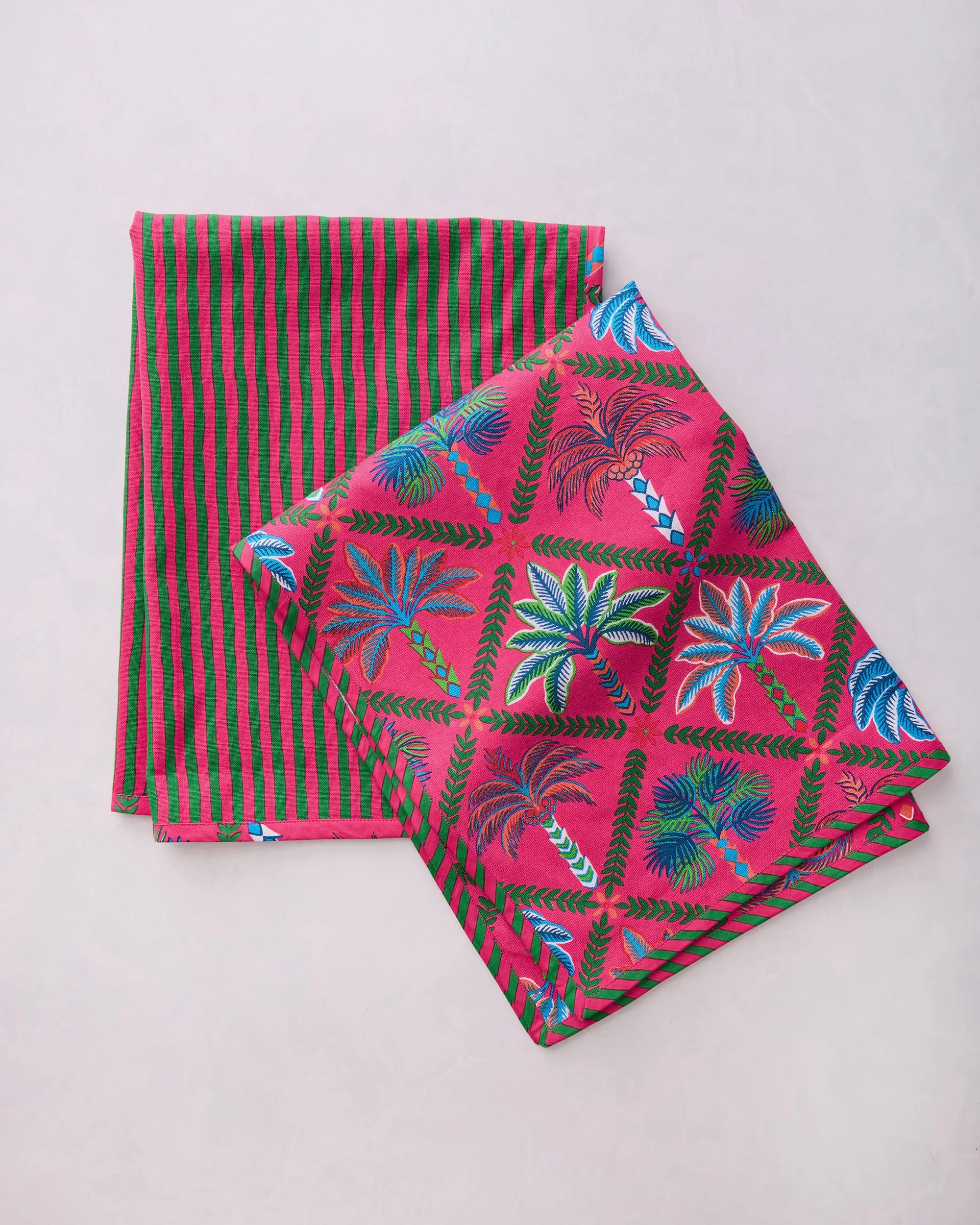 Palm Tree Paradise - Tea Towels Set Of 2 - Cocktail Umbrella