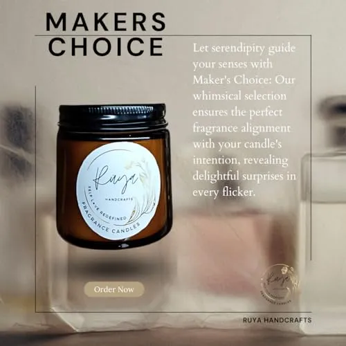 Ruya's Handcrafts Amber Double Wick Clear Quartz Stone | Revealing Delightful Surprises Every Flicker Therapy Candles | Manifestation glow Candles (Maker's Choice)