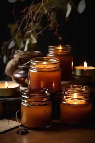 Ruya's Handcrafts Amber Double Wick Clear Quartz Stone | Revealing Delightful Surprises Every Flicker Therapy Candles | Manifestation glow Candles (Maker's Choice)