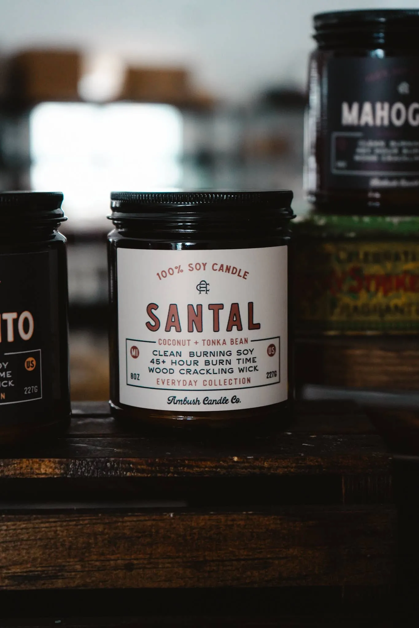 Santal | Coconut   Tonka Bean 8oz Soy Candle
