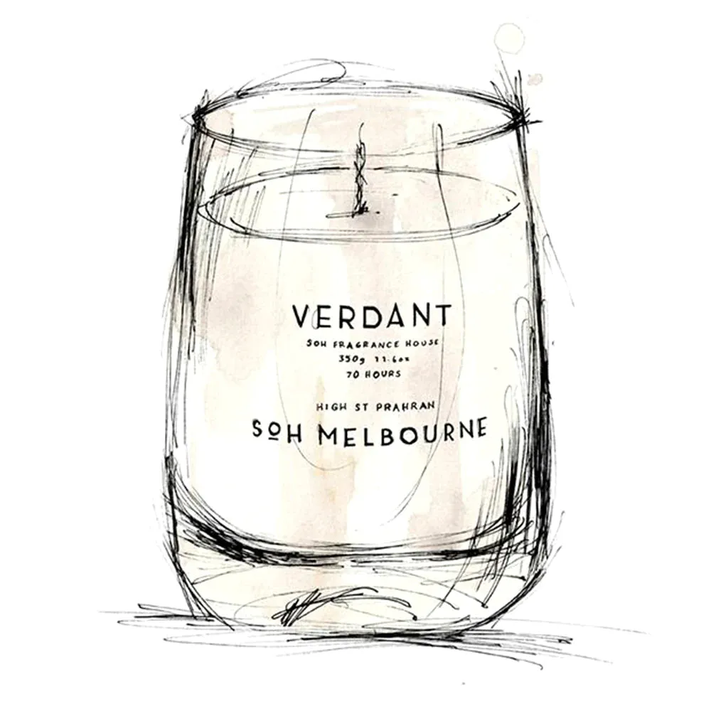 SoH White Matte Candle 350g - Verdant