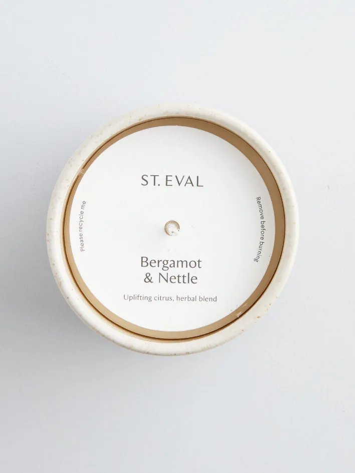 St Eval Sand Dune Candle Pot - Bergamot & Nettle