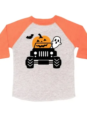 Sweet Wink Pumpkin Monster Truck Halloween 3/4 Shirt