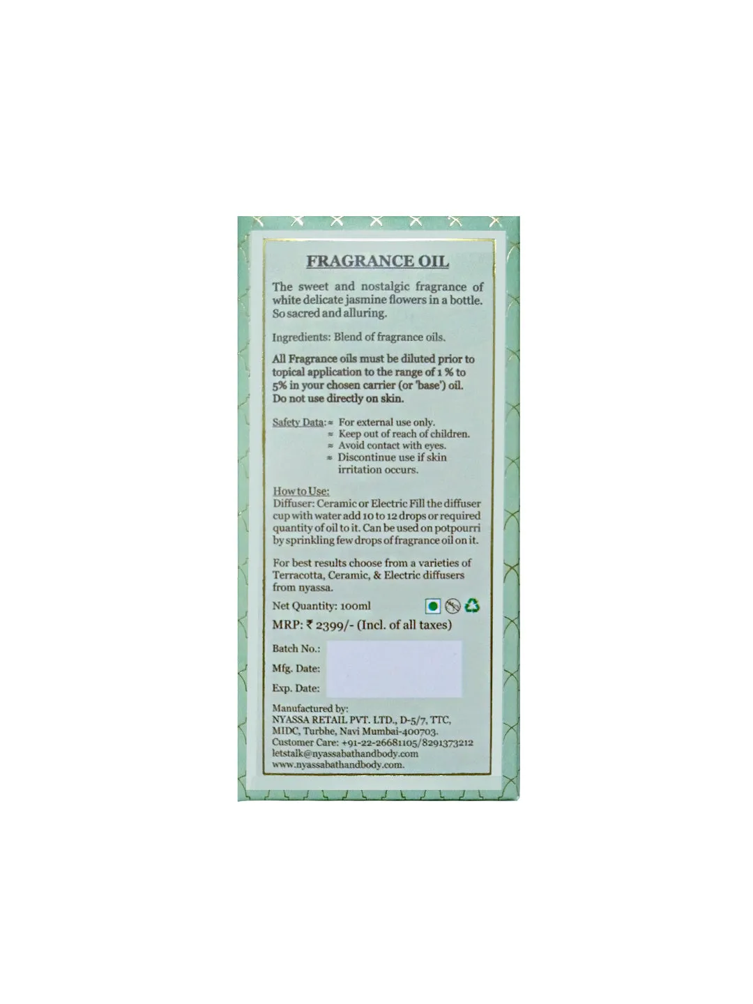 Temple Mogra Fragrance Oil