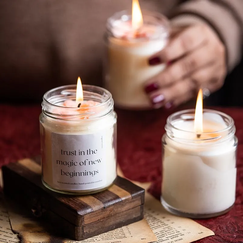 Trust In The Magic of New Beginnings Scented Candles Gift | Single | 6.4 x 8 cm / 2.5 x 3.15 inches