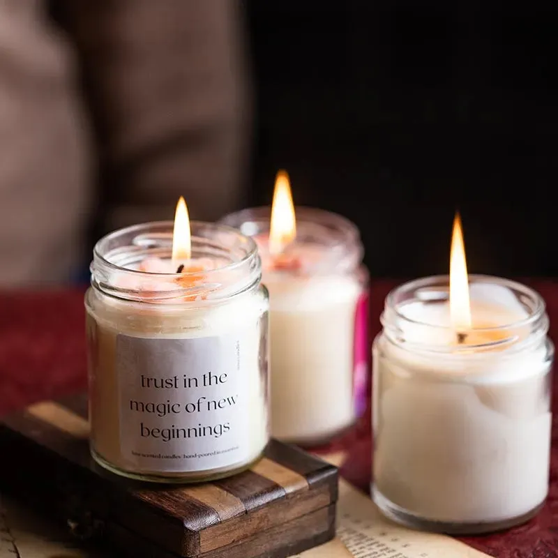 Trust In The Magic of New Beginnings Scented Candles Gift | Single | 6.4 x 8 cm / 2.5 x 3.15 inches
