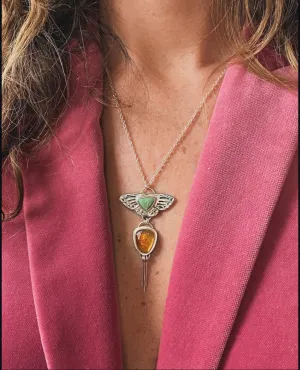 Turquoise Lepidoptera Necklace
