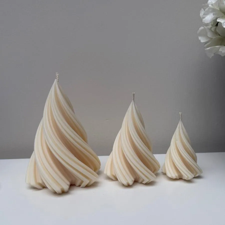 Twirl Christmas Tree Candles