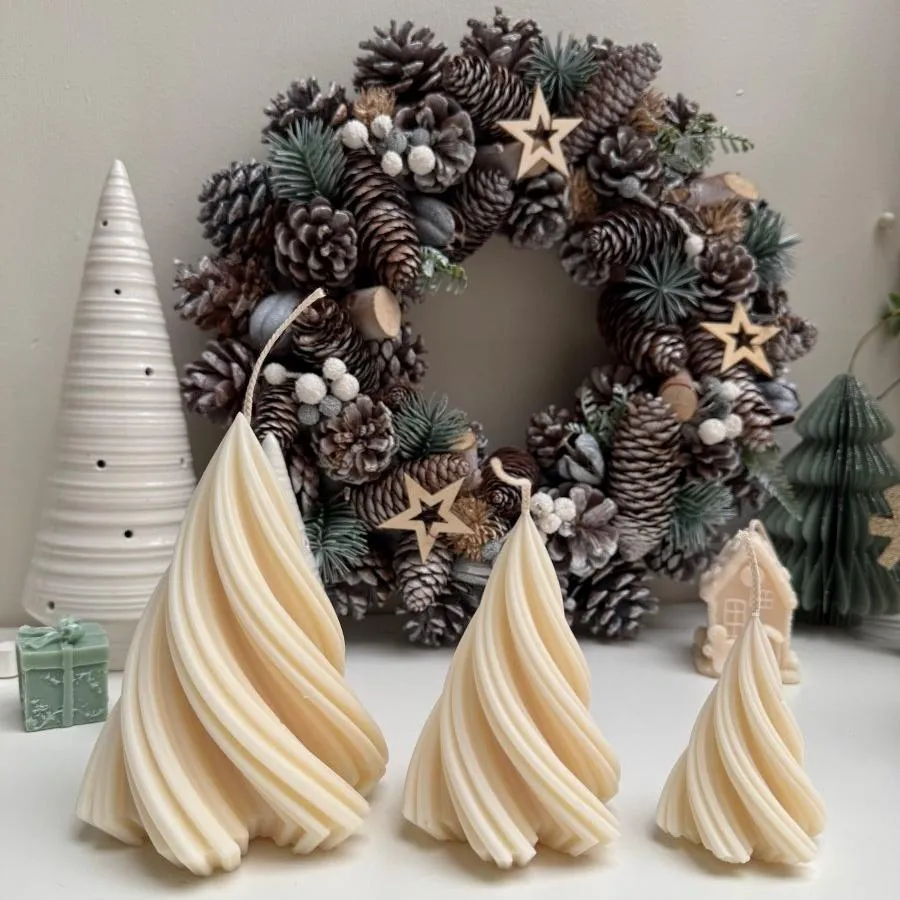 Twirl Christmas Tree Candles