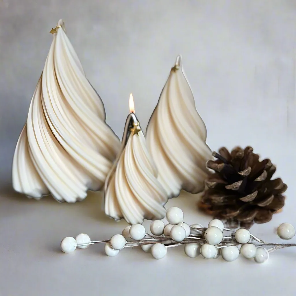 Twirl Christmas Tree Candles