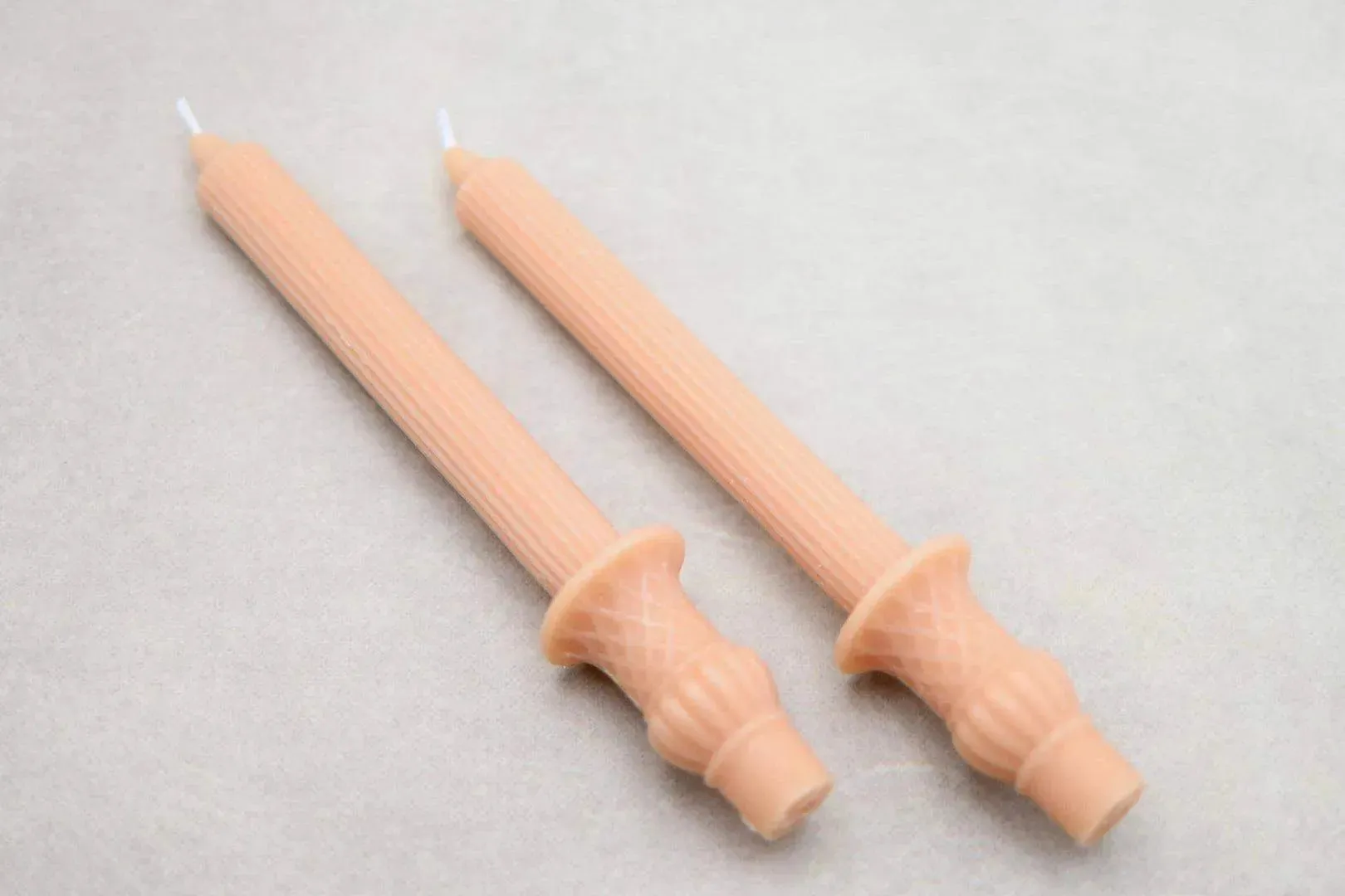 Unscented Pleated Taper Candles