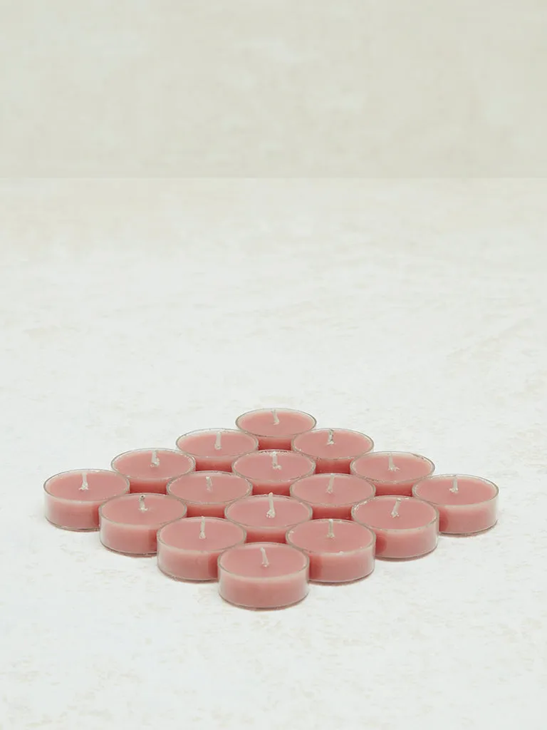 Westside Home Dusty Rose Acrylic Tealight Candle (Set of 16)