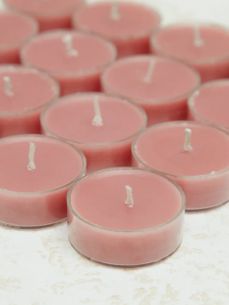 Westside Home Dusty Rose Acrylic Tealight Candle (Set of 16)