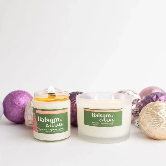 Wood Wick Jar Candle 8 oz - Balsam   Citrus