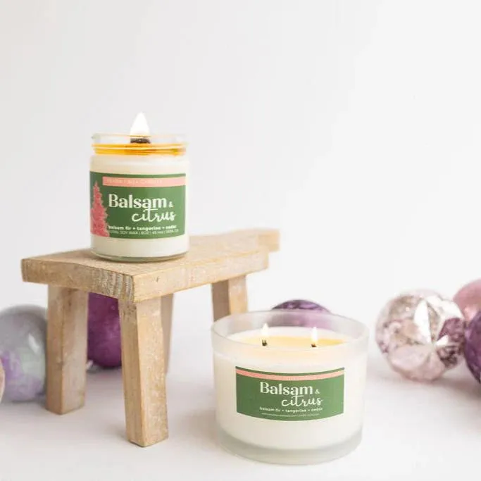 Wood Wick Jar Candle 8 oz - Balsam   Citrus