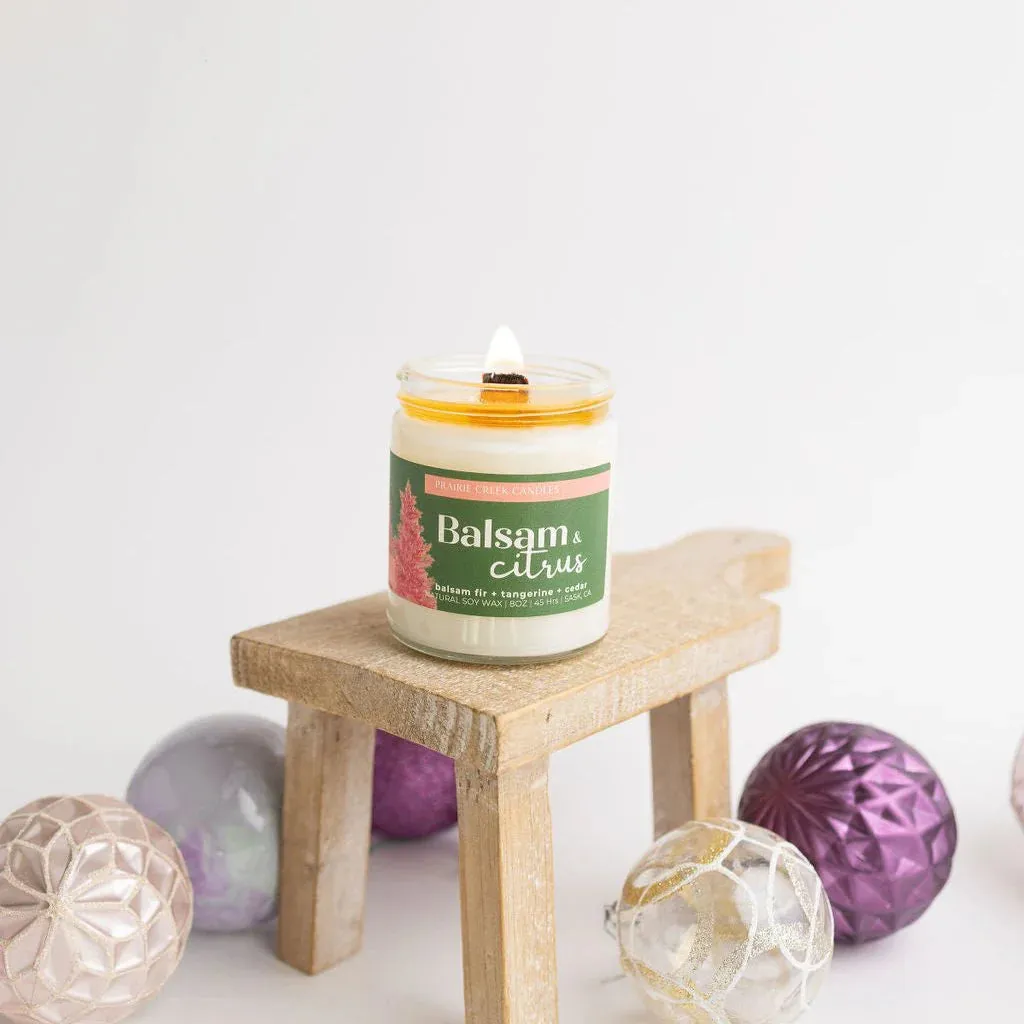 Wood Wick Jar Candle 8 oz - Balsam   Citrus