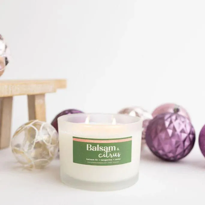 Wood Wick Jar Candle 8 oz - Balsam   Citrus