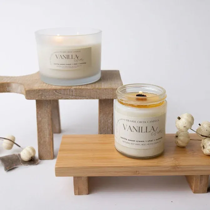 Wood Wick Jar Candle 8 oz - Vanilla Chai
